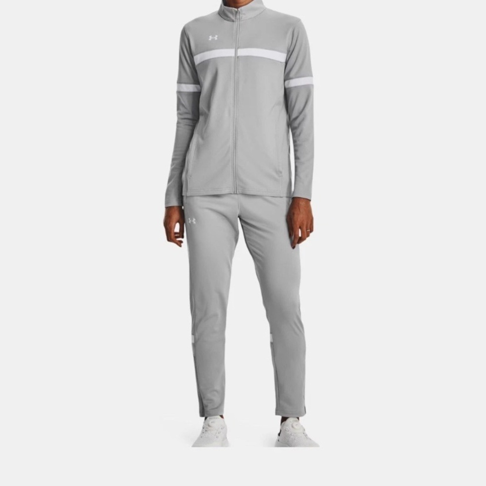 NWT Under Armour Womens L Light Gray Squad 3.0‎ Warmup Pants Large